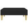 vidaXL 2-Seater Sofa Bed with Footstool Black Fabric