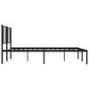 vidaXL Metal Bed Frame without Mattress with Headboard Black 193x203cm