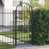 vidaXL Fence Gate Grey 89 x 200 cm Steel