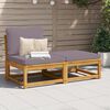 vidaXL 3 Piece Garden Lounge Set with Cushions Solid Wood Acacia