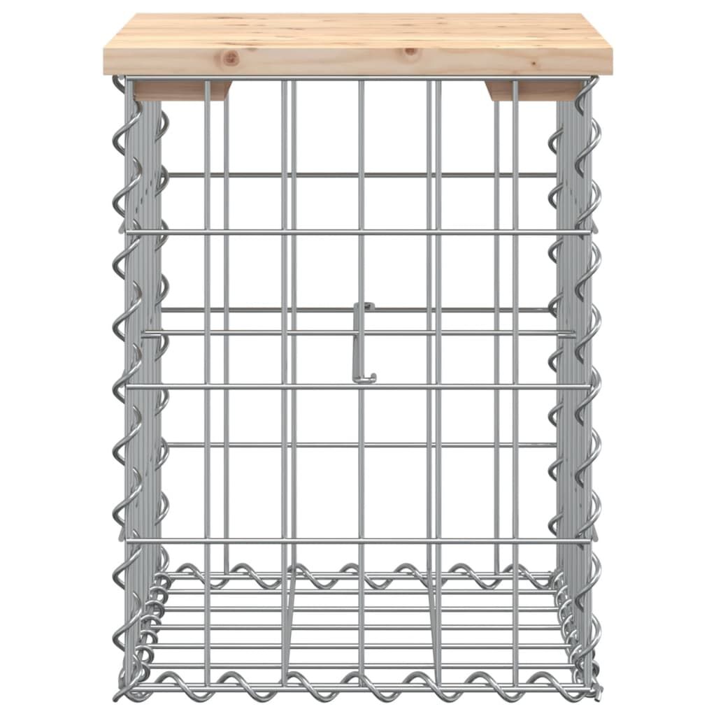 vidaXL Garden Bench Gabion Design 33x31x42 cm Solid Wood Pine