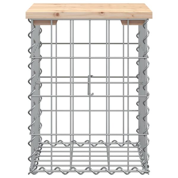 vidaXL Garden Bench Gabion Design 33x31x42 cm Solid Wood Pine