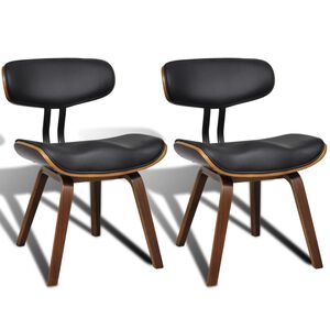 Artificial Leather Dining Chair with Backrest 2 pcs