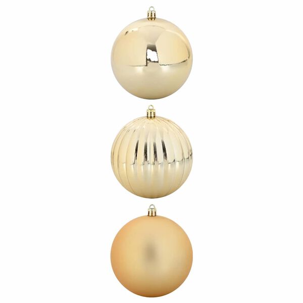 vidaXL Christmas Bauble Set 3 pcs Gold Plastic