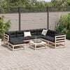 vidaXL 8 Piece Garden Sofa Set with Cushions Solid Wood Pine