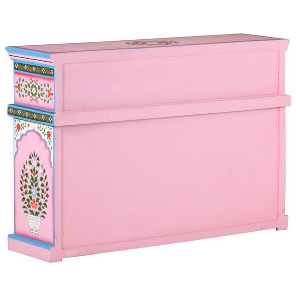 vidaXL Hand-Painted Sideboard Multicolour 110x30x76cm Solid Mango Wood