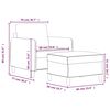 vidaXL Sofa Chair with Footstool Dark Grey 60 cm Fabric