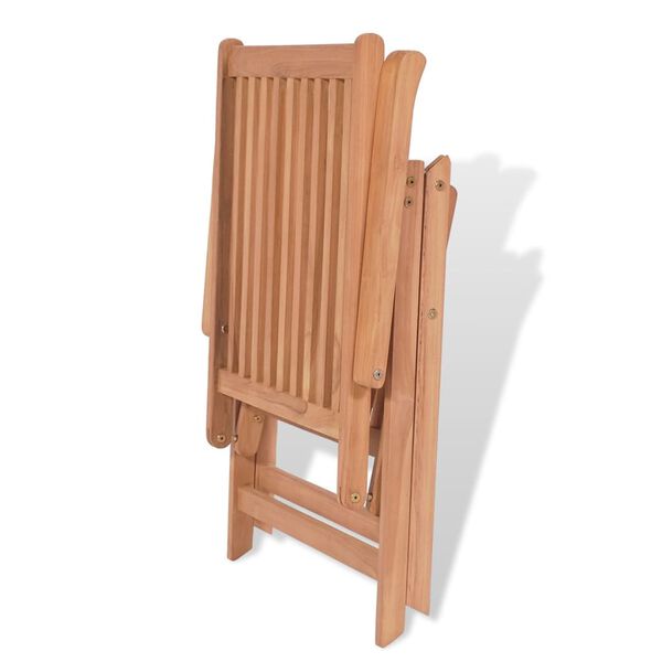 vidaXL 7 Piece Garden Dining Set Solid Teak Wood