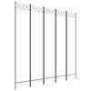 vidaXL 5-Panel Room Divider White 200x200 cm Fabric