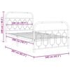 vidaXL Metal Bed Frame without Mattress with Footboard Black 100x200cm