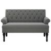 vidaXL Bench with Backrest Dark Grey 120x62x75.5 cm Fabric