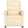 vidaXL Massage Recliner Chair Cream Fabric
