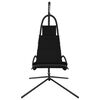vidaXL Garden Swing Chair with Cushion Black Oxford Fabric and Steel