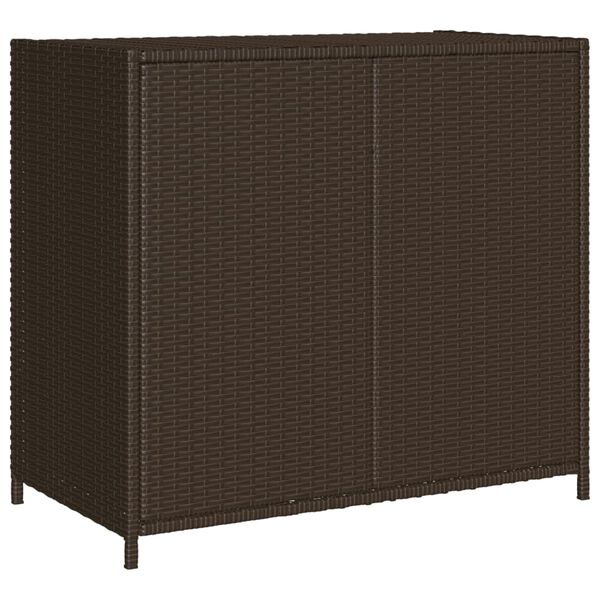 vidaXL Garden Storage Cabinet Brown 83x45x76 cm Poly Rattan