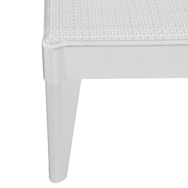 vidaXL Sun Lounger White 186x60x29 cm PP