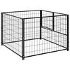 vidaXL Dog Kennel Black 100x100x70 cm Steel