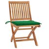 vidaXL Folding Garden Chairs with Cushions 6 pcs Solid Teak Wood