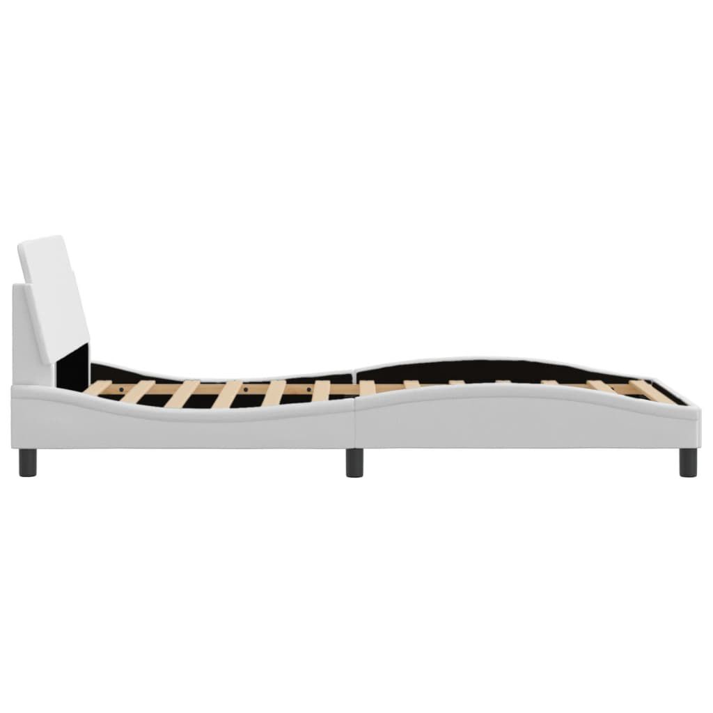 vidaXL Bed Frame without Mattress White 100x203 cm Faux Leather