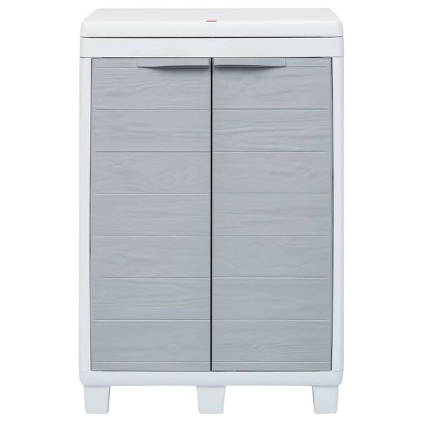 vidaXL Garden Dustbin with 3 Bags Light Grey 65x38x102 cm