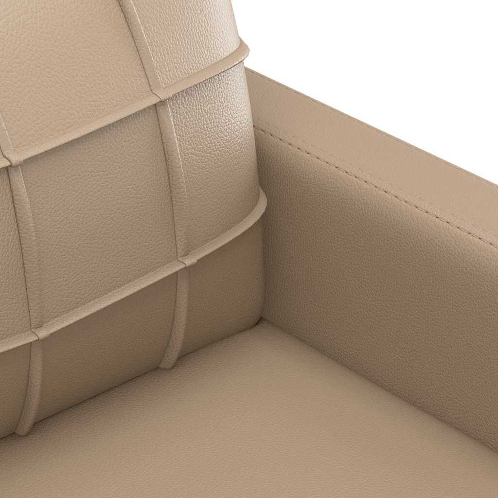 vidaXL 3-Seater Sofa Cappuccino 180 cm Faux Leather