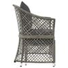 vidaXL 2 Piece Garden Lounge Set with Cushions Grey Poly Rattan