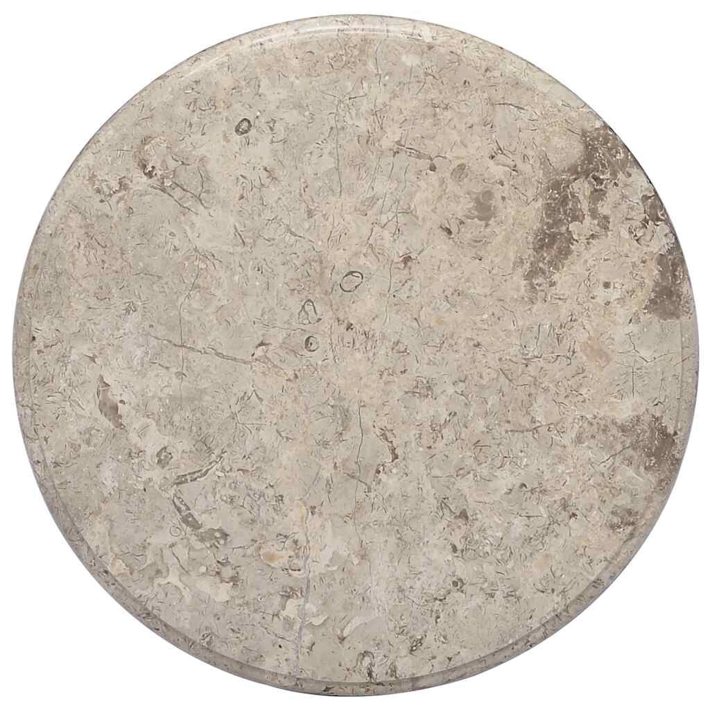 vidaXL Table Top Grey Ø50x2.5 cm Marble