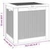 vidaXL Garden Storage Box Black 55.5x43x53 cm Polypropylene