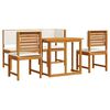 vidaXL Garden Bistro Set 4 pcs Brown Solid Acacia Wood