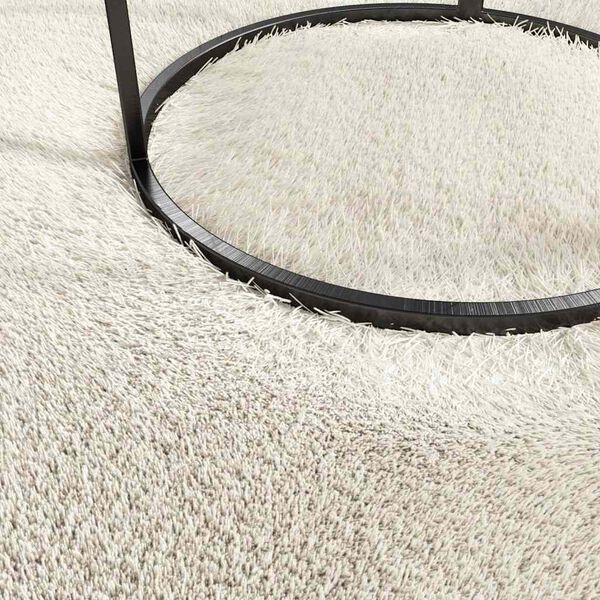 vidaXL Washable Rug Soft Shaggy Cream 160x230 cm Anti Slip