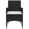 vidaXL 7 Piece Garden Dining Set with Cushions Poly Rattan and Glass