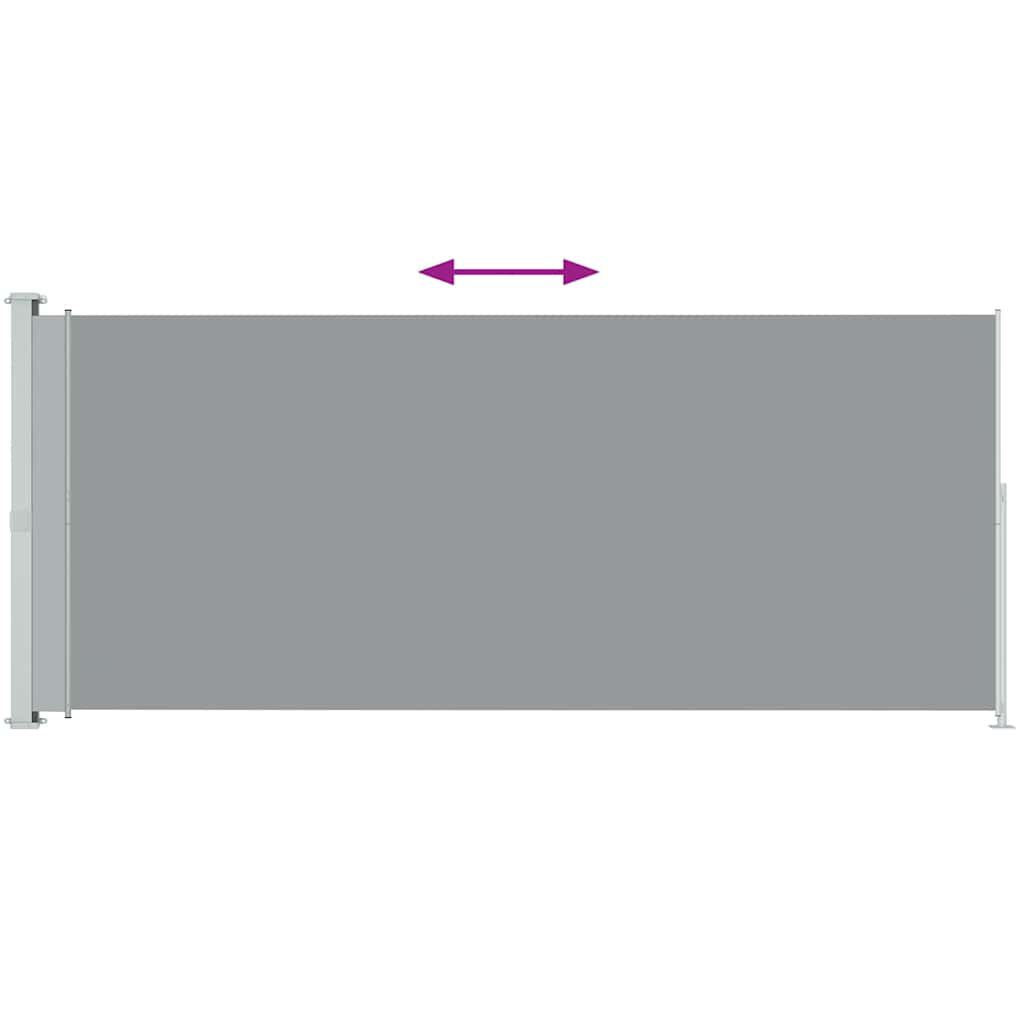 vidaXL Patio Retractable Side Awning 200x500 cm Grey