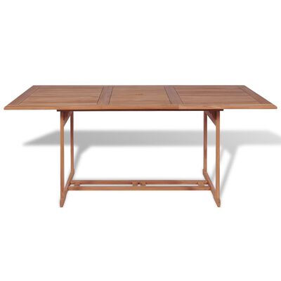 vidaXL Garden Table 180x90x75 cm Solid Teak Wood