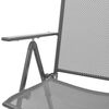 vidaXL Stackable Garden Chairs 2 pcs Steel Grey