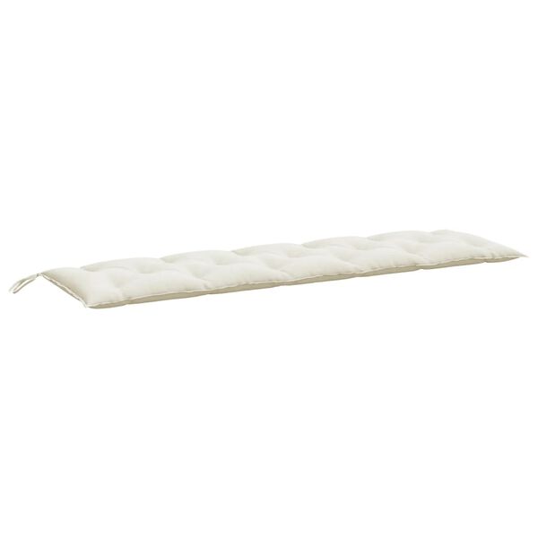 vidaXL Garden Bench Cushion Melange Cream 180x50x7 cm Fabric