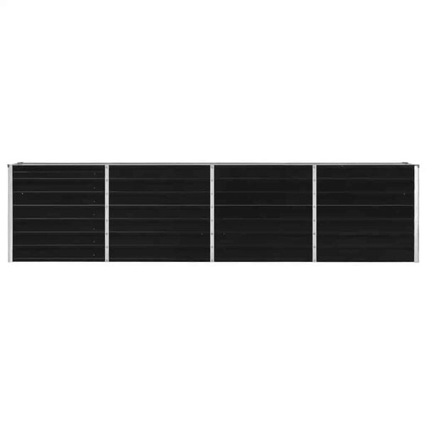 vidaXL Raised Garden Bed 320x40x77 cm Galvanised Steel Anthracite