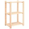 vidaXL 3-Tier Storage Rack 60x38x90 cm Solid Pinewood 150 kg