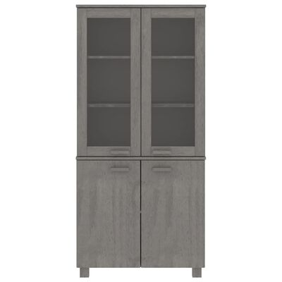 vidaXL Highboard HAMAR Solid Wood Pine Light Grey