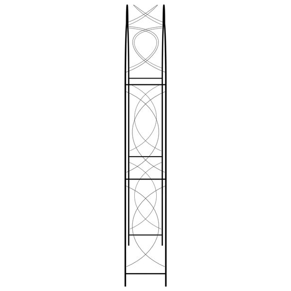 vidaXL Garden Arch Black 150x34x240 cm Iron