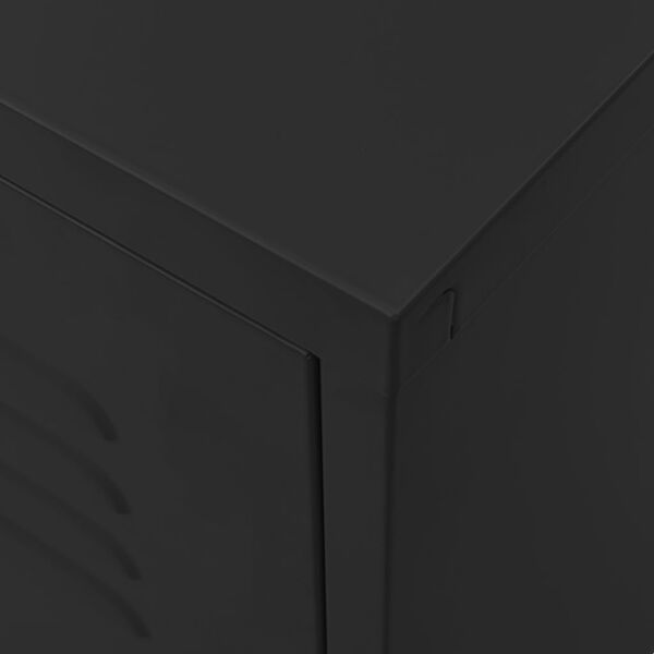 vidaXL TV Cabinet Black 105x35x50 cm Steel