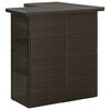 vidaXL 4 Piece Garden Bar Set with Cushions Poly Rattan Brown