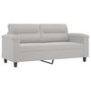 vidaXL 2-Seater Sofa Light Grey 140 cm Microfibre Fabric