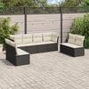 vidaXL 8 Piece Garden Sofa Set with Cushions Black Poly Rattan