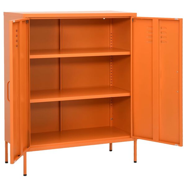 vidaXL Storage Cabinet Orange 80x35x101.5 cm Steel