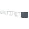 vidaXL Dog House with Run Anthracite 110x1221x110 cm Galvanised Steel