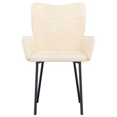 vidaXL Dining Chairs 2 pcs Cream Velvet