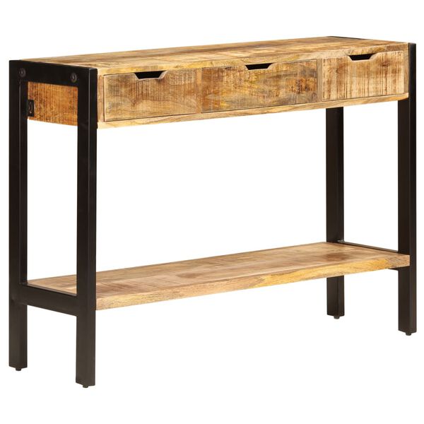 vidaXL Sideboard with 3 Drawers 110x35x75 cm Solid Mango Wood