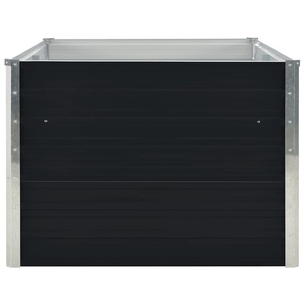vidaXL Raised Garden Bed 160x80x45 cm Galvanised Steel Anthracite