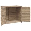 vidaXL Garden Storage Cabinet Beige 83x45x76 cm Poly Rattan