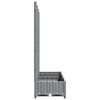 vidaXL Garden Planter with Trellis Light Grey 120x40x121.5 cm PP