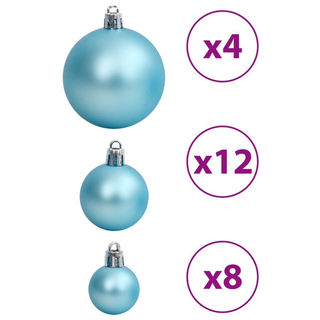 vidaXL Christmas Baubles 100 pcs Turquoise 3 / 4 / 6 cm